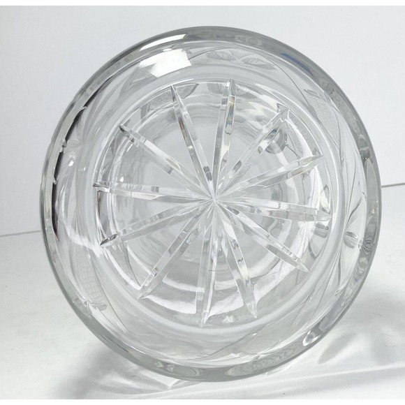 Large Beautifully Cut Crystal Fruit Motif/Starburst Handled Pitcher 11 1/4” 44oz - Picture 7 of 7